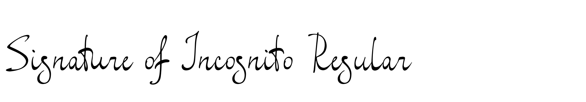 Signature of Incognito Regular image